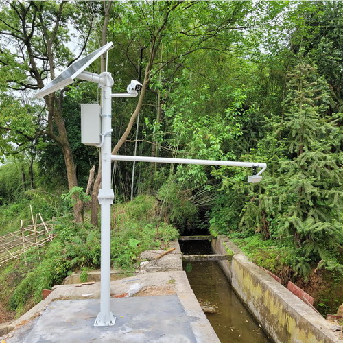 Agricultural irrigation area radar flow monitoring station